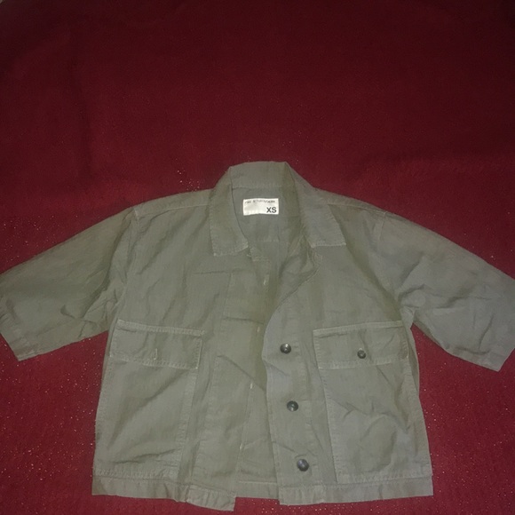 Rag and bone army green 3/4 button shirt/jacket women size XS BIN D - Picture 10 of 14